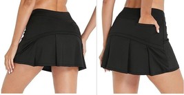 Women&#39;s Athletic Pleated Golf Skirt with Shorts Pockets Tennis Workout Short - £8.81 GBP