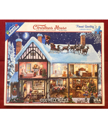 White Mountain holiday puzzle Christmas House 1000 piece Steve Crisp 2015 - £4.71 GBP