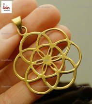 Authenticity Guarantee 
22 Kt Real Solid Yellow Gold Seed Of Life Mandala Sym... - £1,503.20 GBP