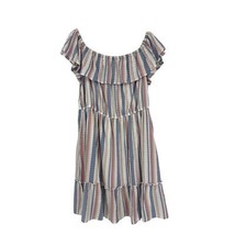 Lane Bryant Dress 18/20 Striped Ruffle Womens plus size off shoulder str... - $19.80