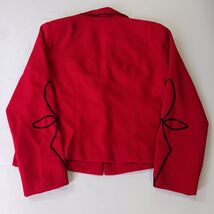 Vintage Lucille RN#102680 Women’s Red One-Button Cropped Blazer Jacket Sz Large  image 2