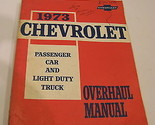 1973 CHEVROLET PASSENGER CAR LIGHT DUTY TRUCK OVERHAUL MANUAL CAMARO COR... - £28.30 GBP
