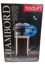 Bodum Chambord Chrome French Press Coffee Maker 34oz 8 cup w/ Coat K1928-16COAT - £31.89 GBP