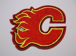 Calgary Flames Embroidered Patch~3 3/8&quot; x 2 3/4&quot;~Iron Sew~US Seller~Ships FREE - £3.43 GBP