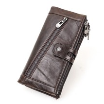 Contact&#39;s Women Wallet Fashion Leather Wallet Card Holder Female Long Purse Phon - £60.48 GBP