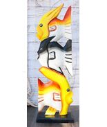 Balinese Wood Handicrafts Stacked Tropical Colorful Fish Family Figurine... - €22,31 EUR