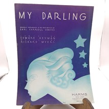 Vintage Sheet Music, My Darling by Edward Heyman and Richard Myers, Harm... - $18.39