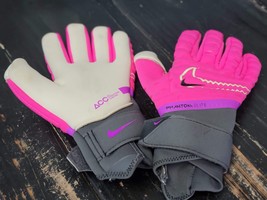 Nike Phantom Elite ACG Pink/Gray Goalie Goalkeeper Gloves CN6724-639 Girl Kids 6 - £44.34 GBP