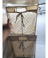 Chicken  Wire  Gym Pool Storage Basket  with liner set of 2 - $22.95