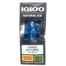 Igloo Natural Ice Substitute Cooler Freeze Reuse 1 Sheet 44 Cubes - £11.94 GBP