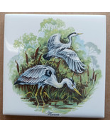 Ceramic Tile Herons Birds - $9.85 CAD
