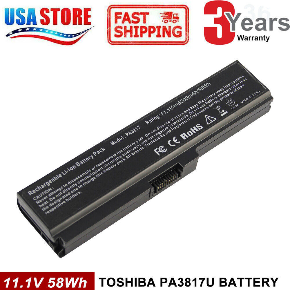 For Toshiba Satellite Pa3817U-1Brs Pabas228 A665 C655 L655 L735 L755 Battery - £25.42 GBP