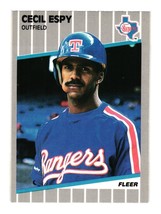 1989 Fleer #517 Cecil Espy Texas Rangers - $1.00