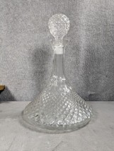 Genie Style Crystal Clear Glass Decanter Designer Style 11&quot; Tall - $23.18