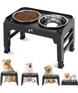 Elevated Dog Bowls, 4 Height Adjustable Raised Bowl Stand with 2 Thick 5... - $562.90 MXN