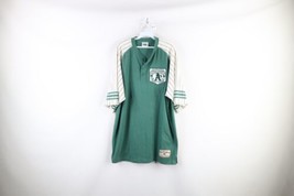 Vtg 90s Mens XL Distressed Spell Out Oakland Athletics Baseball Henley T-Shirt - £39.40 GBP