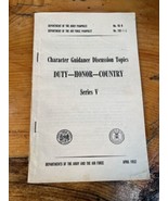 1952 Pamphlet US Army Air Force Character Guidance Duty Honor Country se... - $188.77 MXN