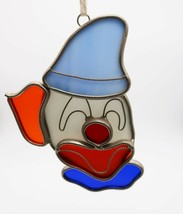 Fun vintage laughing clown slag glass hanging suncatcher - $19.99
