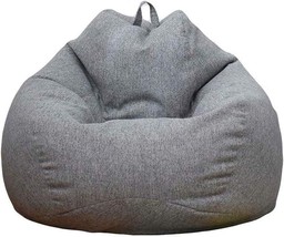 Cotton Linen Memory Foam Beanbag Replacement Covers For Adults And Children - £36.75 GBP