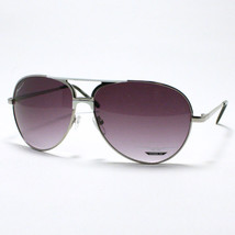 Classic Pilot Sunglasses for Men Women Flat Top Round Frame SILVER WHITE - £5.44 GBP