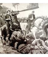 Spanish Officers Ride Over Virginius Bodies Executed 1899 Victorian Prin... - $550.13 MXN