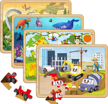 Puzzles for Kids Ages 4-6, Set of 4 Packs with 24-Piece,Preschool Educational Br - £14.86 GBP