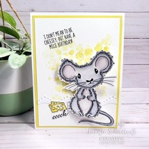 Woodware Clear Stamp 4&quot;X6&quot; Singles Fuzzie Friends Maisie The Mouse - £8.29 GBP