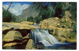 Waterfalls in  Sabino Canyon Postcard Arizona 1951 - £8.17 GBP