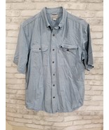 Carhartt Relaxed Fit Denim Blue Button Down Short Sleeve Shirt Adult Siz... - $392.02 MXN