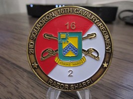 US Army 2nd Squadron 16th Cavalry RAZOR SHARP Commanders Challenge Coin #953T - $28.70