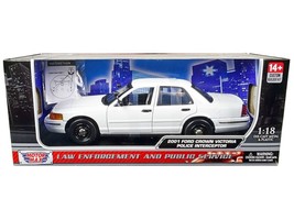 2001 Ford Crown Victoria Police Car Unmarked White "Custom Builder's Kit" Serie - $72.34