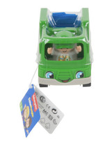 Fisher Price Little People Recycle Truck Green Garbage Truck Driver Figure New - £21.02 GBP