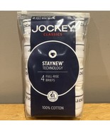 Jockey Classics 4-Pack Full-Rise Briefs 100% Cotton Staynew Men&#39;s Size 3... - $22.76