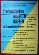 1969 Original Culture Event Poster 2. Internationales Trachten Treffen Costume - £59.24 GBP