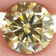 Loose Round Shape Diamond Fancy Brown Color SI2 Certified Enhanced  2.20 Carat - £2,474.02 GBP