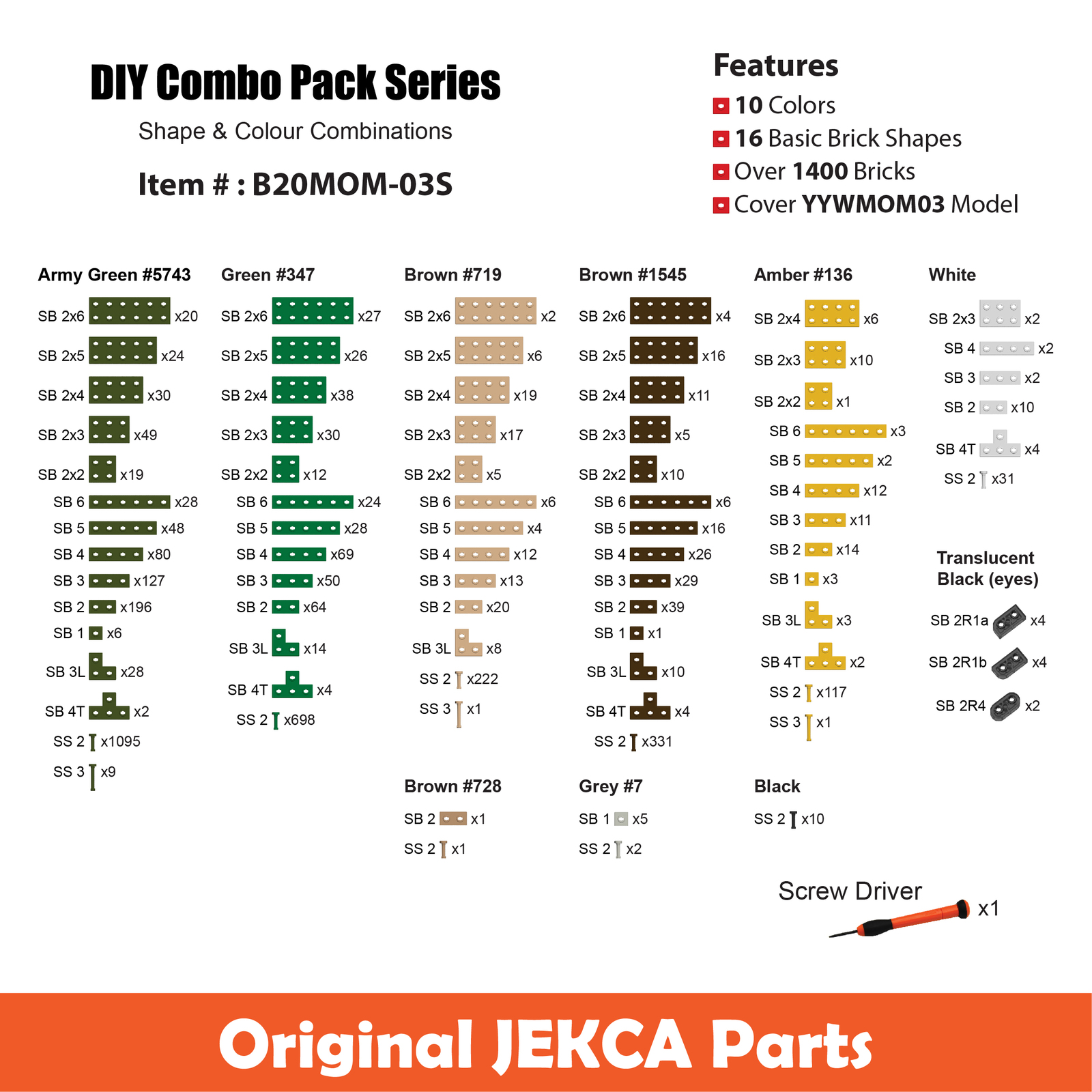 Snufkin (Moomin) Brick Sculpture (JEKCA Lego Brick) DIY Kit Item image 3