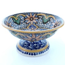 Antique Mexican Talavera Footed Compote - £114.10 GBP