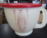 Vintage Tupperware Mix-N-Stor #500 8 Cup Measuring Cup / Mixing Bowl wit... - $27.71