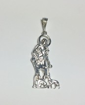Brand New Sterling Silver Polished &amp; Textured St. Lazarus &quot;San Lazaro&quot; P... - $55.17