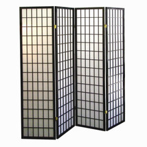 Ore International 4-Panel Room Divider - Black - $180.86