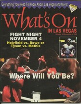 ORIGINAL Vintage Oct 24 1995 What&#39;s On in Las Vegas Magazine Evander Holyfield - £15.56 GBP
