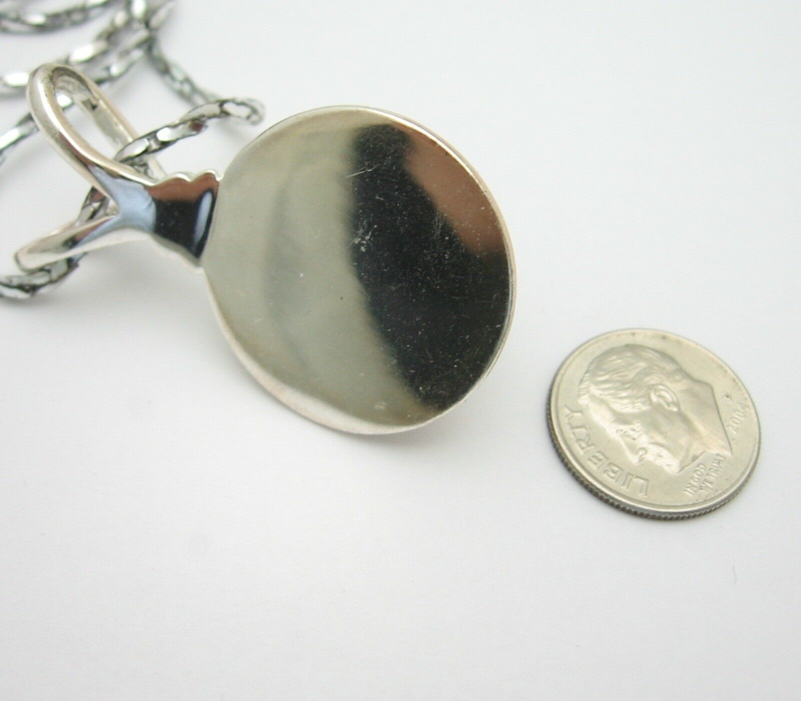FOILED CABOCHON Pendant NECKLACE Vintage Golden Brown  Plastic Silvertone Item image 12