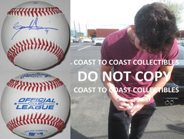 Bradley Zimmer Cleveland Indians signed autographed baseball COA exact proof - £59.34 GBP