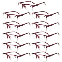 11 Pairs Womens Ladies Half Frame Classic Reading Glasses Spring Hinge R... - £14.02 GBP
