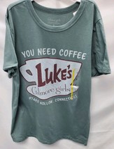 Women's Small Gilmore Girls Luke's Short Sleeve Graphic T-Shirt - Balsam Green  image 2