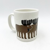 Taylor and Ng Moose Ceramic Brown White Coffee Mug Cup USA - $12.99