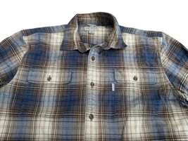 Men&#39;s Xl Carhartt Original Fit Plaid Shirt Thick Excellent Condition - £16.66 GBP