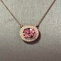 Natural Tourmaline Diamond Necklace 18&quot; 14k Gold 5.0 TCW Certified $7,950 121441 - £2,966.18 GBP