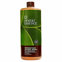 NEW Desert Essence Thorough Clean Face Wash Oily Skin SLS Free 32 Oz - £17.46 GBP