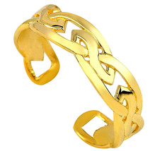 Celtic Trinity Toe Ring 10K or 14K Solid Yellow Gold or White Gold Adjustable - £133.03 GBP+